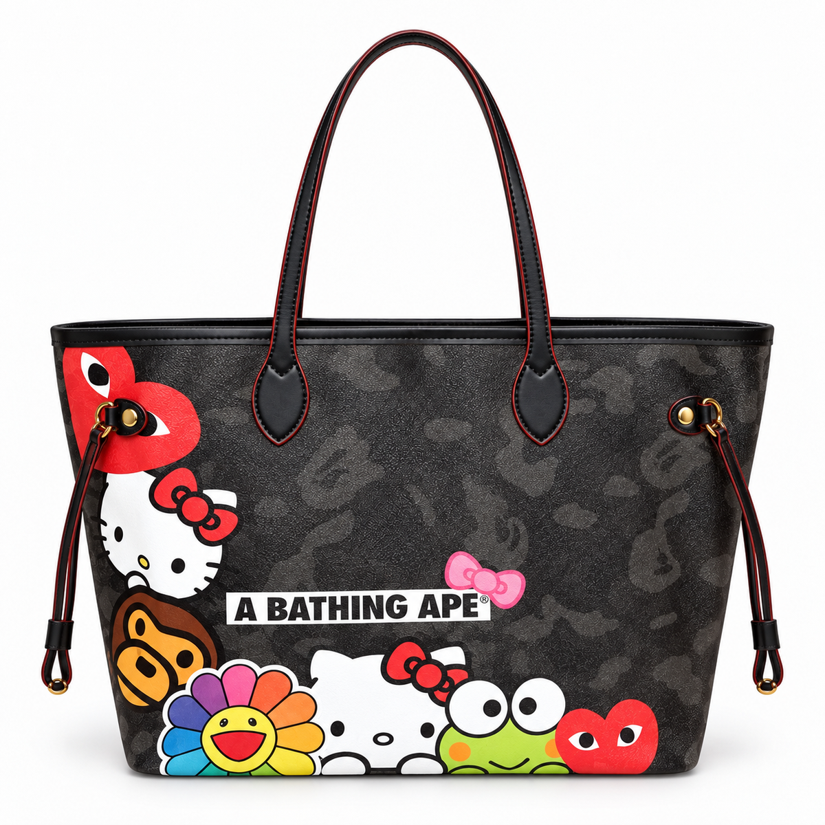 Black Character Collage Tote