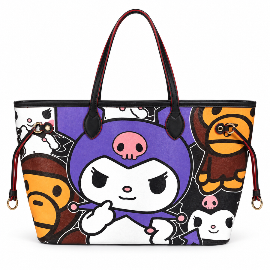 Purple Character Collage Tote