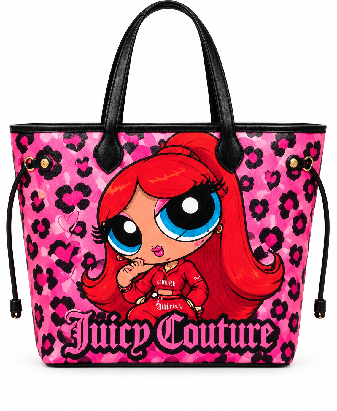 Cherry Glam Pink Leopard Tote