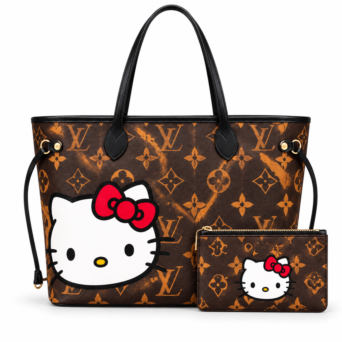 Chocolate Monogram Bow Tote